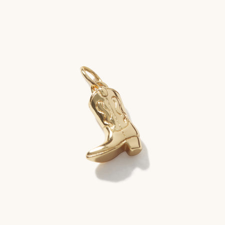 Cowboy Boot Pendant Gold